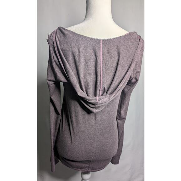 SPLENDID Purple light weight hoodie long sleeve stretch moisture Wicking Size M - Picture 7 of 10
